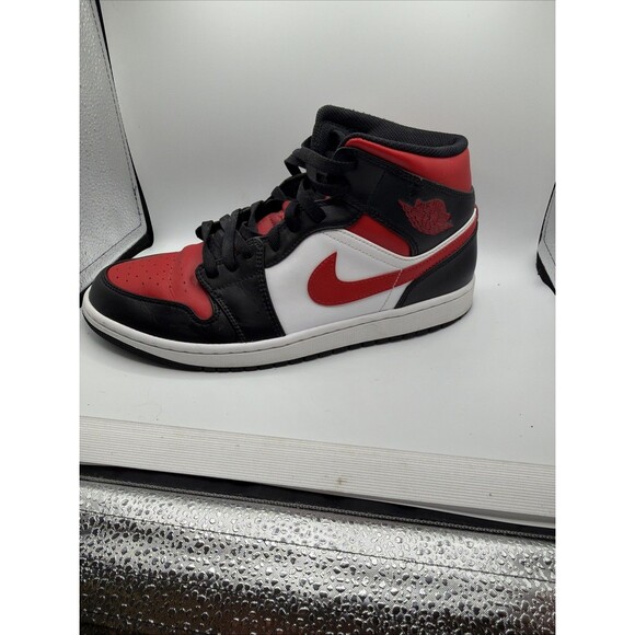 Jordan 1 Mid Bred Black Red White Nike Air Size 11 Mens main image 7